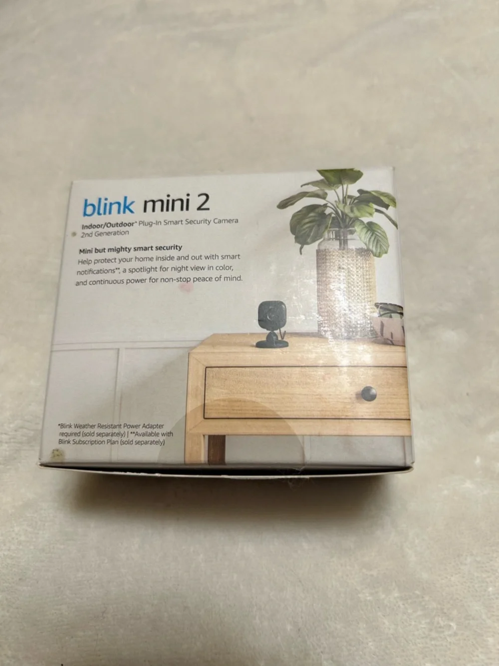 Blink Mini 2 Indoor/Outdoor Smart Security Camera - Black (Never used)